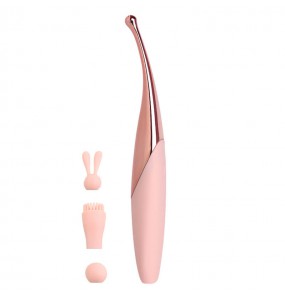 MizzZee - Honey Bean Clitoral Tip Vibrator Wand (Chargeable - Pearl Pink)